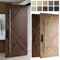 Foshan Yohome Custom Europe Style Wooden Smart Lock Main Front Exterior Pivot Door Modern Hotel Entry Door