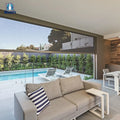 Outdoor Blinds Motorized Roller Balcony  Waterproof Windproof Zip Track