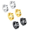 New Personality Trend Titanium Steel Stud Earrings Jewelry Simple Gold Silver Hip Hop All-match Fashion Earrings for Men