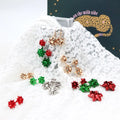 UNIQ AE001 Christmas Earrings for Women Girls Cute Christmas Tree Gift Bow Dangle Earrings Holiday Party Drop Stud Earrings