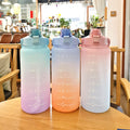 ZHOYA Wholesale Custom Water Cup Outdoor Sports 2L Portable Sports Flip Top Straw Plastic Water Bottles for Children With Lid