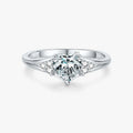 925 Sterling Silver Platinum Plated Anniversary Fine Jewelry Sparkling Clear CZ Romantic Heart Love Wedding Engagement Gift