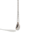 Minimalist Teardrop Necklaces 925 Sterling Silver High Polished Waterdrop Simple Dainty Pendant Necklace Jewelry