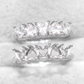 Sterling Silver 4*4mm Semi Mount Heart Shape Ring Empty Frame Blank Claws Setting S925 Base Without Center Stone for DIY Inlay