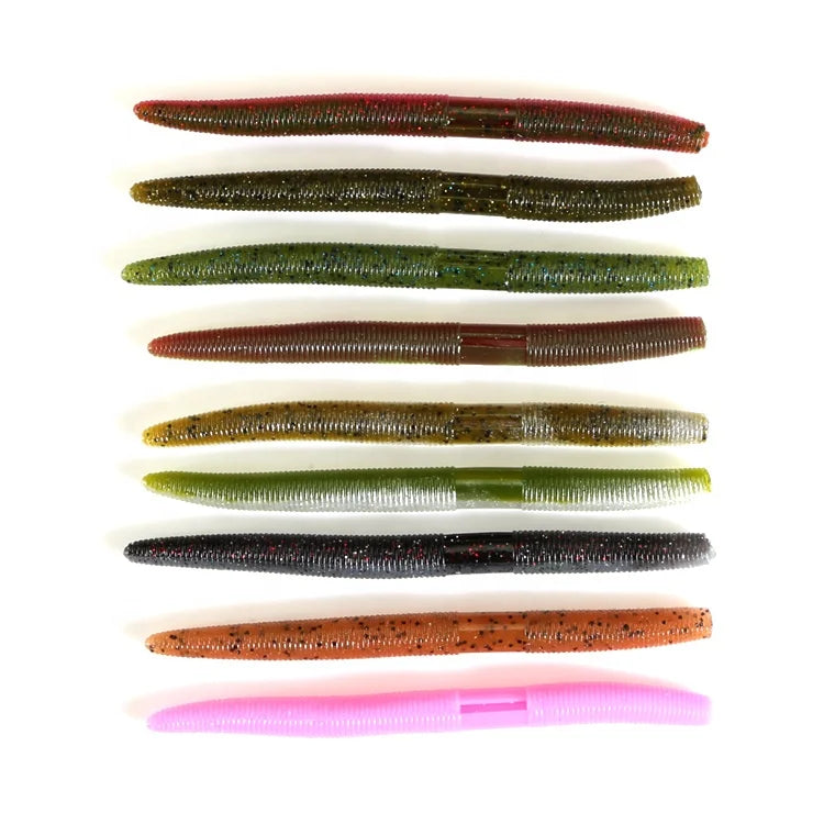 Newbility 135mm 10g Eco-Friendly Soft PVC Worm Lures Senko Design for River & Lake Fishing