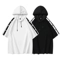 China Factory Men's t Shirt Hooded Short Sleeve t Shirt Free Clothes Samples Wholesale 3d Tshirt for Men Words Cotton T-shirt