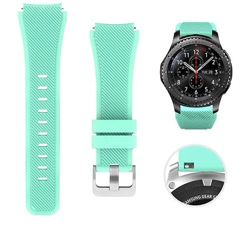 Eraysun 22mm 20mm Silicone Band Strap for huawei Watch 3 GT2 46mm for Samsung Galaxy Watch 4 Gear S3 Rubber Watch Strap