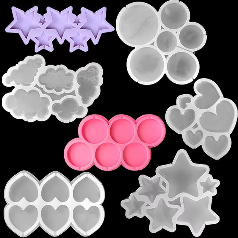 Round Love Heart Snowflake Rose Silicone Lollipop Mold Cheese Stick Candy Making