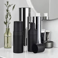 Matte Surface Foam Dispenser Bottle 150ml/200ml PET Black Plastic Bottles for Face Cleanser Liquid Foaming Mousse Pump Bottle"