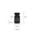 Wholesale 21x11x7.8mm Hole 4x6mm Black Plastic Adjustable Spring Rope Stopper Cord Lock for Lanyards