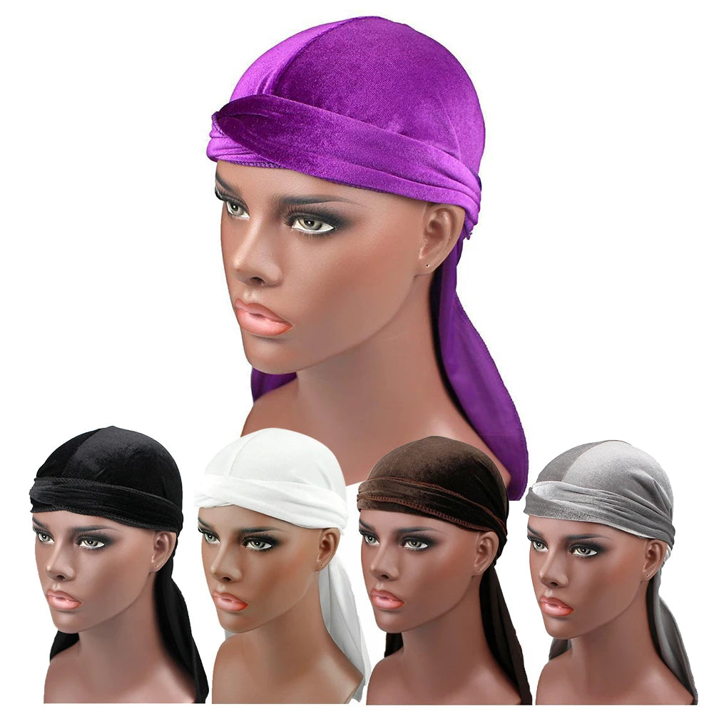 Multi Color Luxury Designer Mens ZRCE Velvet Durags Street Style Outdoor Activities Custom Logo All Season Excellent Quality