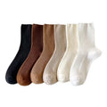 Womens Cute Crew Socks Casual Athletic Aesthetic Socks Neutral Cotton Socks for Women Granola Girls Clothes
