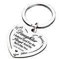 Stainless Steel Heart Keychain Engraved As a Gift for My Daughter
