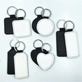 2025 New Heat Transfer Customized Print PU Leather Sublimation Blanks Key Chain
