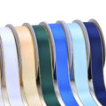 Ribest Custom Gold Edge Satin Ribbon With Logo for Gift Wrap Luxury Rolls 22MM