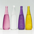 Premium Custom Super Flint Sprayed Color Water Glass Bottle Mineral Drinking Spirits Bottle With Cap