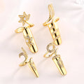 DUYIZHAO Personality Tiktok Hot Nail Rings Jewelry Gold Fingertip Rings Manicure Press on Nails Accessories for Women Daily Wear