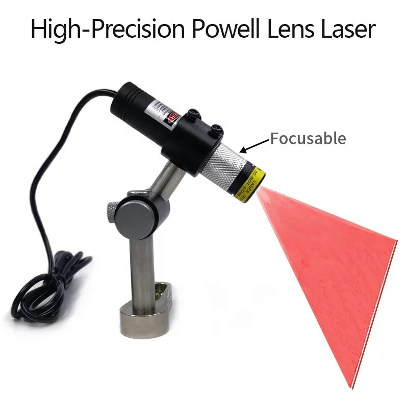 Focusable D20mm Uniform Powell Lens 638nm 650nm Red Line Laser Module for Machine Version/2D 3D Scanners/AGV Robot 1mW~200mW