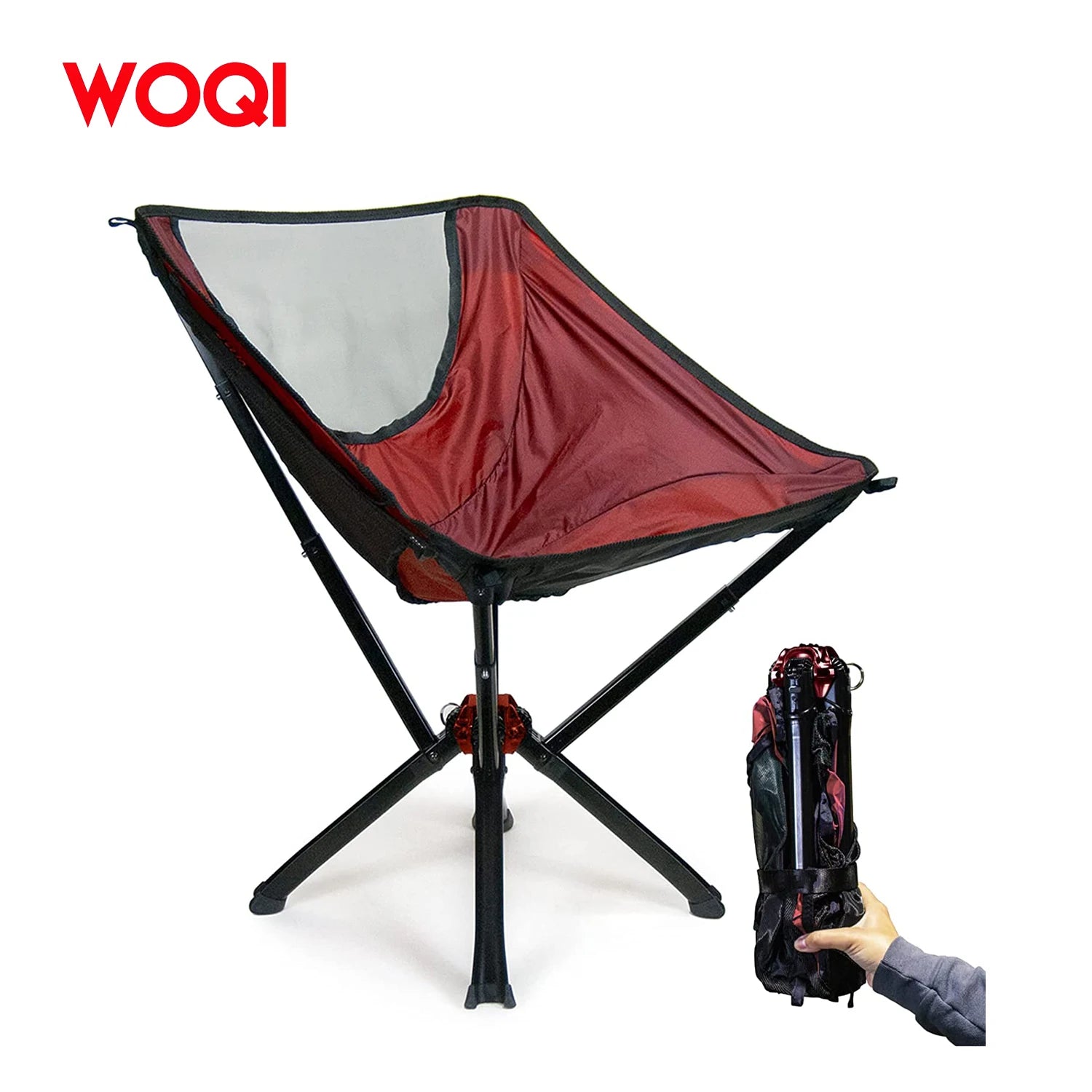 Woqi Wholesale High Quality Lightweight Aluminum Modern Design Folding Chair for Outdoor Use Hiking & Gym