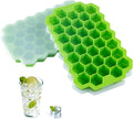 Honeycomb Shape Silicone Flexible Ice Cube Trays with Lid for Chilled Drinks and Cocktails