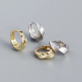 Wholesale Irregularly Twisted Geometry Smooth S925 Sterling Silver Chunky Earrings YF2250