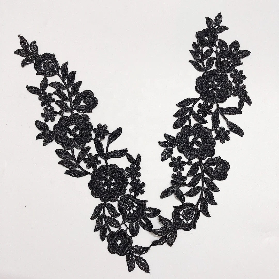 Polyester Embroidery Water-soluble Lace Applique DIY Clothing Accessories LT2733A