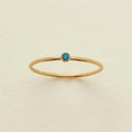 Simple Fashion Women Charm Stainless Steel Jewelry Birthstone Finger Ring