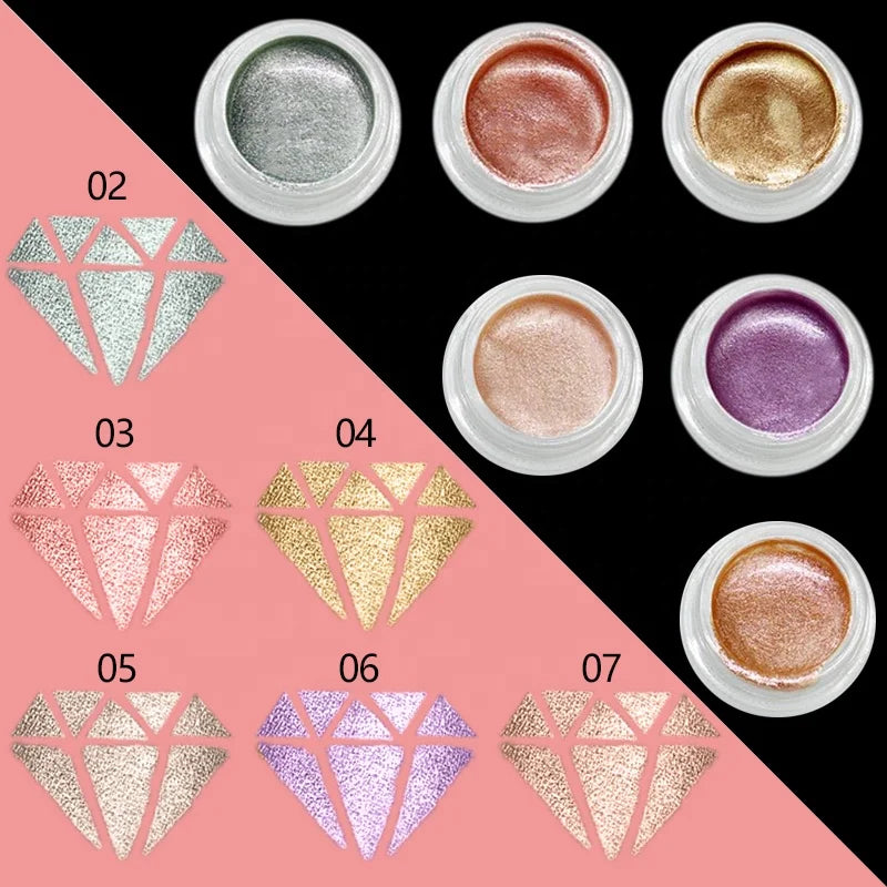 Wholesale 7 Color Mineral Gel State Highlighter Long Lasting High Pigment Cream with Custom Labeling for Party or Daily Life