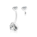ASTM F136 Titanium Body Piercing Jewelry Gold Plated Navel Ring Fashion Style for Children's Wedding Engagement Orthodox
