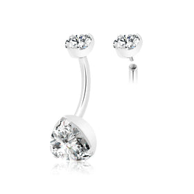 ASTM F136 Titanium Body Piercing Jewelry Gold Plated Navel Ring Fashion Style for Children's Wedding Engagement Orthodox