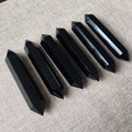 Natural Black Obsidian Faceted Double Point Wand for Home Decor Healing Crystal Wand