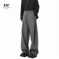 Men's Popular Spring Release Breathable Casual Trousers Loose Fit Plus Size Suit Pants with Wide-Legged Drape Design