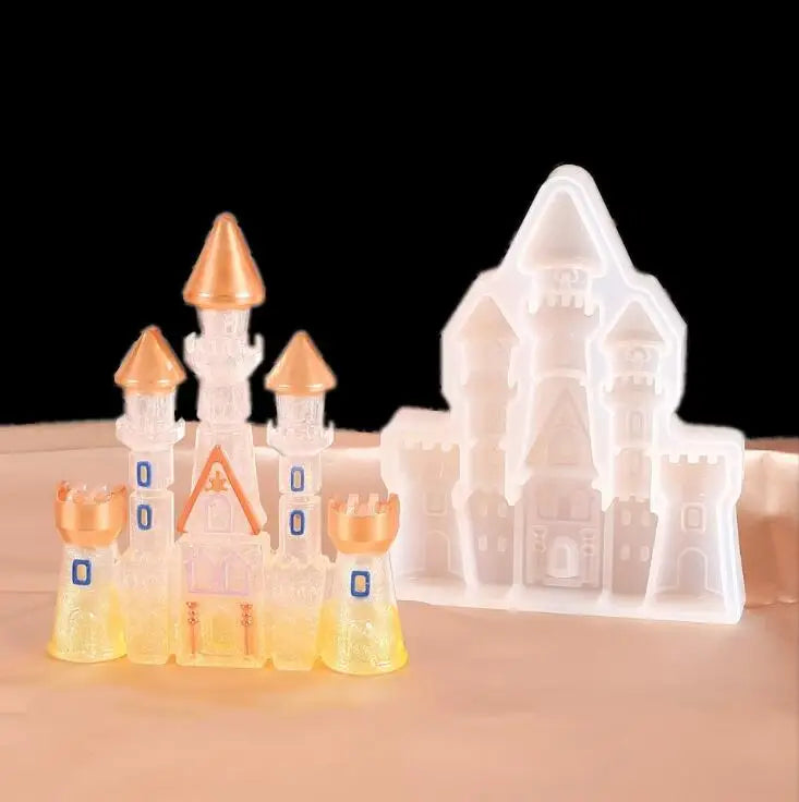 HY 3D Castle Epoxy Resin Silicone Molds for DIY Soap Home Decor Craft Project