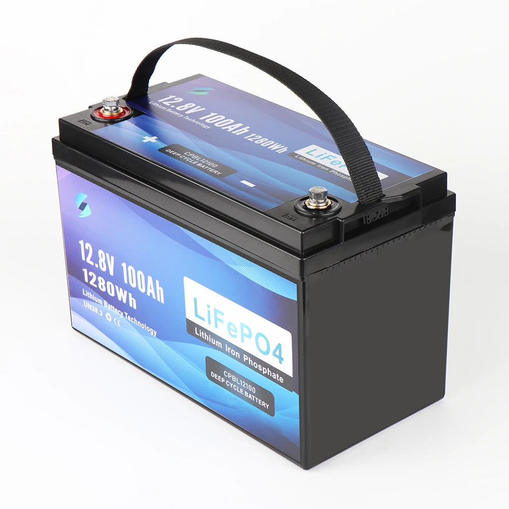 China Factory Low Temperature Heated Marine RV BT LiFePO4 Lithium Battery 12V 100Ah