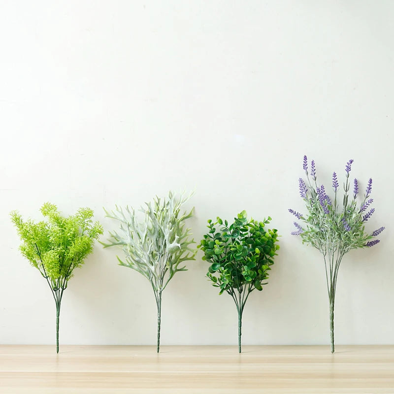 5 Styles Wood Artificial Leaf Plastic Faux Leaves for Home Decoration and Christmas Occasions for Wedding Parties