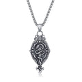 Hip Hop Waterproof Stainless Steel Vintage Cross Snake Necklace for Men