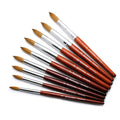 Custom logo Pure Kolinsky Hair Red Wood Handle Acrylic Nail Brush for Nails