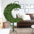 Ramadan Eid Decorations Artificial Green Moon Shape Tree