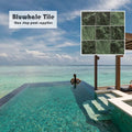 Bluwhale Tile Factory Price Supplier Spa 4x4 Sukabumi Green Mosaic Pool Tiles Porcelain Glazed Swimming Pool Tiles Bali