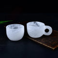 Natural White Crystal Hand-held Cup Ornament Hand-polished Crystal Carved Display Piece
