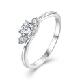 Hot Selling 925 Sterling Silver Moissanite VVS Diamond White CZ Ring Fashionable Jewelry for Women's Wedding