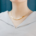 18k PVD Gold Plated Jewelry Stainless Steel DIY Cube Charm Herringbone Chains Necklace