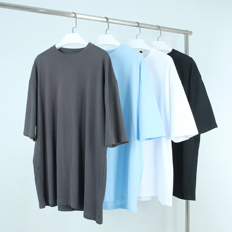 Custom Graphic Print Men's T-shirt Blank Luxury Oversized Drop Shoulder Design Cotton T-shirt