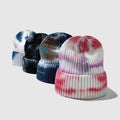 Custom Logo Camouflage Tie Dye Eco-friendly Knitted Beanie Head Warmer Winter Streetwear Unisex