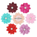 2024 Hot Selling Latest Pointed Lotus Pearl Rhinestone Chiffon Flower With Hairpin Flower Hair Clips