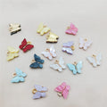 Colorful 13x13mm DIY Gold Plated  Zinc Alloy Acrylic Diy Jewelry Making Accessories Butterfly Shape Charm Pendants