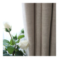 Innermor Jacquard Dark Fringe Darpes Modern Faux Linen Blackout Striped Grommet Curtains for Bedroom Living Room Windows