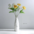 Handmade Ceramic Coffee Table Vase Plain Fired Dried Flower Planter Elegant Desktop Decoration for Home