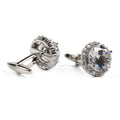 Wholesale Zircon Crystal Diamond Elegant Cufflinks Custom Men's Suit Shirt Fashion Accessory Wedding Tuxedo Trendy Jewelry Gift