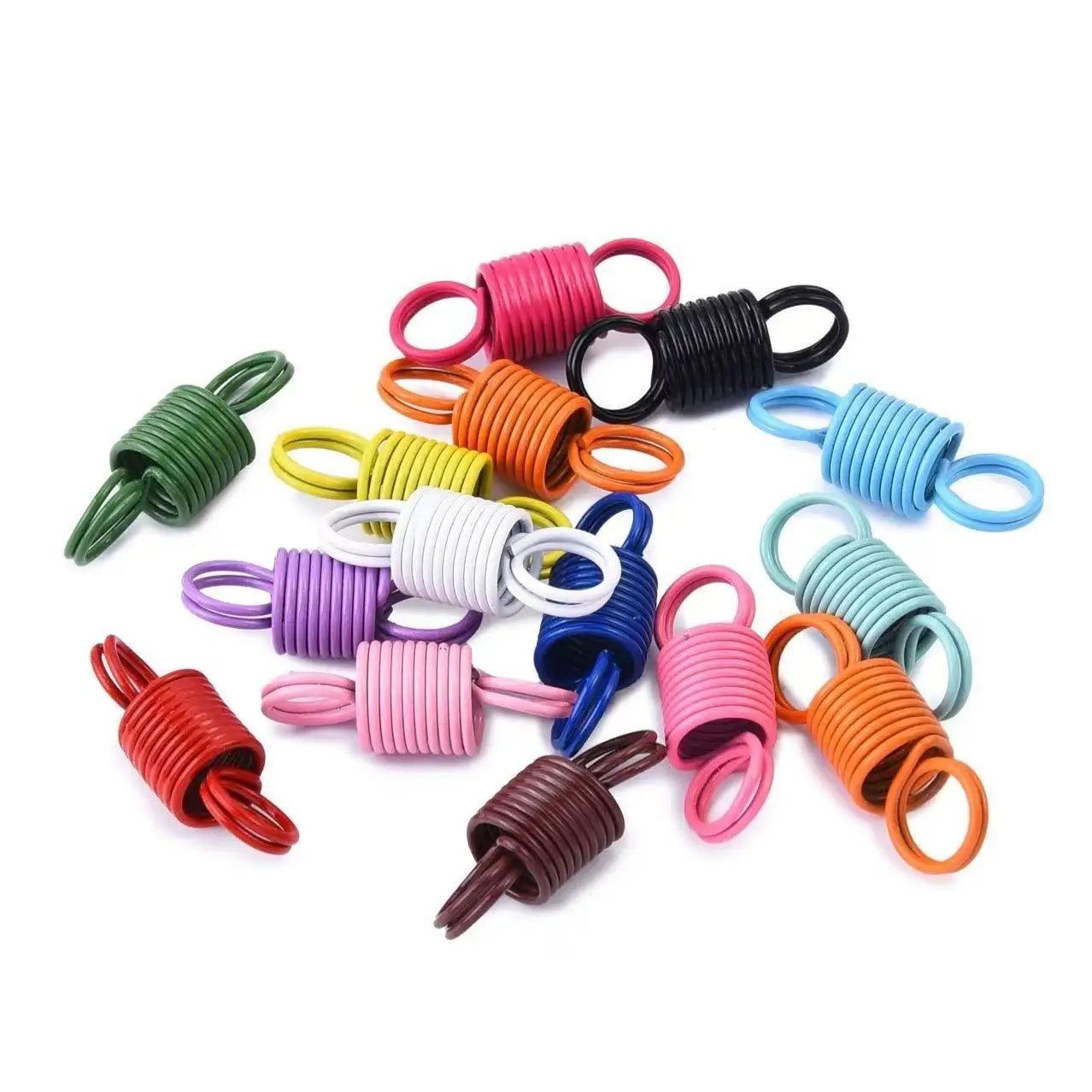 DIY Color Paint Metal Spring Double Hole Tension Diy Jewelry Accessories Extended Tension Spring Wire Small Dual Hook Tension